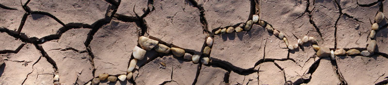 a line of quartz pebbles