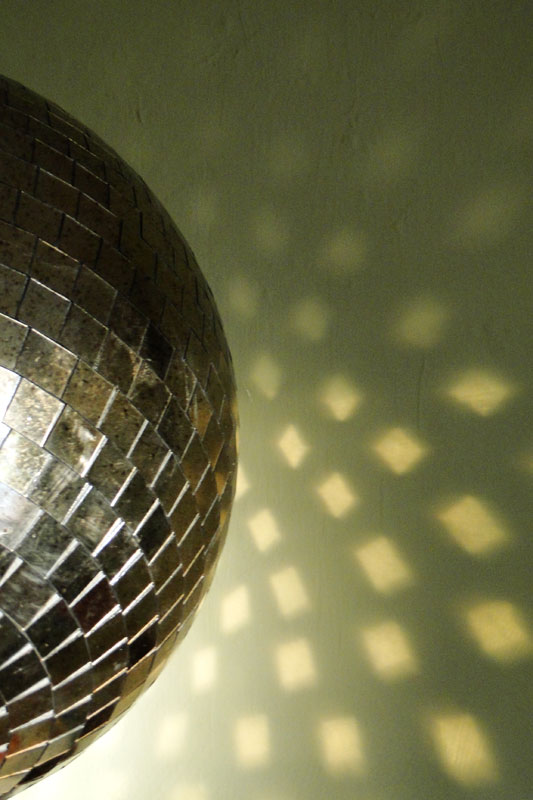 golden glitter ball